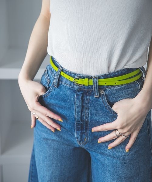 JEANASIS（ジーナシス）の「カラーホソベルト/285666（ベルト・レディース・オレンジ/グリーン・FREE）」の2枚目の写真