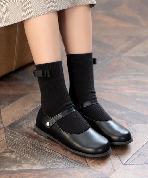 SOROTTO（ソロット）の「フラットソール ストラップ付きバレエシューズ/パンプス ◆（バレエシューズ・キッズ・ブラック/ブラウン/ブラック系その他・22.0cm/23.0cm/24.0cm/21.0cm）」の4枚目の写真