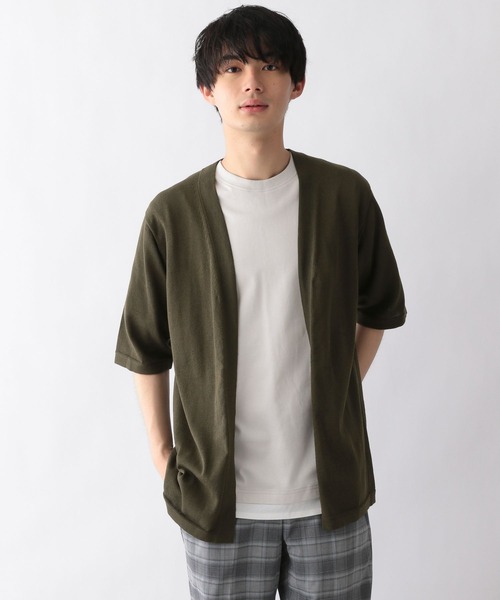 GLOBAL WORK（グローバルワーク）の「ｿｳｶｲDRYﾀｯﾁｶｰﾃﾞ（カーディガン/ボレロ・メンズ・ネイビー/グリーン・MEDIUM/LARGE）」の7枚目の写真