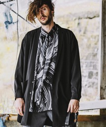 【NO ID.】Drop Shoulder Tuck Shirt Coat / ドロップ ショルダー タック シャツ コート