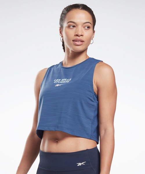 Reebok（リーボック）の「レズミルズR ボディ コンバットR アクティブチル スタイル タンク トップ  / Les MillsR BodyCombatR Activchill Style Tank Top （タンクトップ・レディース・ブルー・SMALL/X-SMALL/X-LARGE/LARGE/MEDIUM）」の6枚目の写真