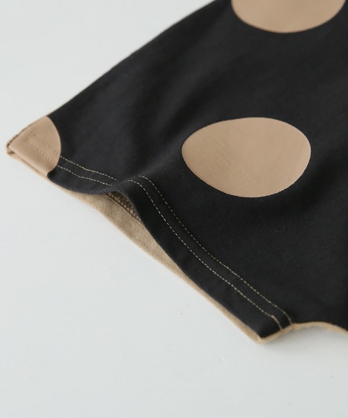 osharewalker（オシャレウォーカー）の「【廃盤】『ドット柄×無地前後2wayTシャツ』（Tシャツ/カットソー・レディース・ブラック×カーキ/ホワイト×ブラック・FREE）」の19枚目の写真