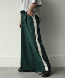 NILWAY | 配色サイドラインドレープリラックスワイドトラックパンツ(スラックス)