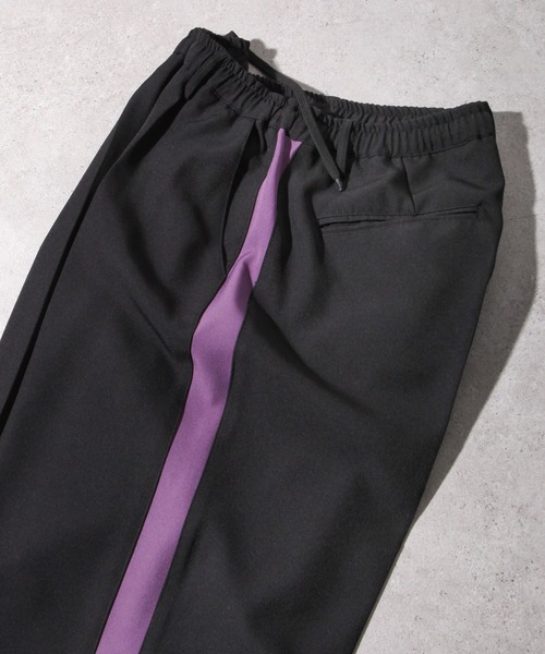 NILWAY(ニルウェイ)の「配色サイドラインリラックスワイドトラックパンツ(スラックス・メンズ・アイボリー/ブラック/グリーン/ライトグレー/ダークブラウン/ピンク・MEDIUM/SMALL/LARGE)」の22枚目の写真