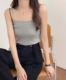 everycoco | ダブルストラップリブキャミソール(キャミソール)