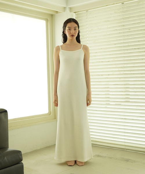TINA:JOJUN(ティーナジョジュン)の「サーマルワッフル セットアップ TINA:JOJUN(ワンピース・レディース・アイボリー/ブラック・S/M)」の12枚目の写真