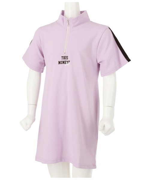 ANAP kids(アナップキッズ)の「2WAYハーフジップワンピース(ワンピース・キッズ・イエロー系その他/ラベンダー/ホワイト・130cm/110cm/120cm)」の1枚目の写真