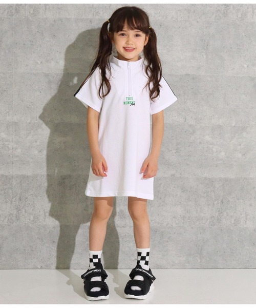 ANAP kids(アナップキッズ)の「2WAYハーフジップワンピース(ワンピース・キッズ・イエロー系その他/ラベンダー/ホワイト・130cm/110cm/120cm)」の15枚目の写真