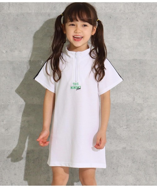 ANAP kids(アナップキッズ)の「2WAYハーフジップワンピース(ワンピース・キッズ・イエロー系その他/ラベンダー/ホワイト・130cm/110cm/120cm)」の4枚目の写真