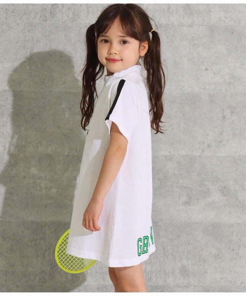 ANAP kids(アナップキッズ)の「2WAYハーフジップワンピース(ワンピース・キッズ・イエロー系その他/ラベンダー/ホワイト・130cm/110cm/120cm)」の9枚目の写真