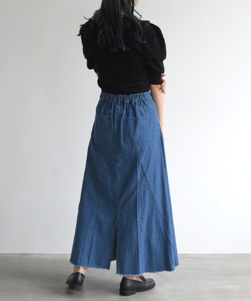 sango(sango)の「変形ニットプルオーバー(Tシャツ/カットソー・レディース・ブラック/パープル/オフホワイト/オレンジ・FREE)」の22枚目の写真