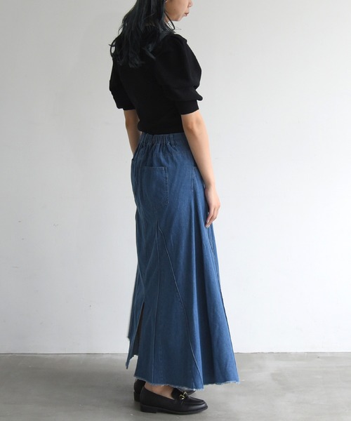 sango(sango)の「変形ニットプルオーバー(Tシャツ/カットソー・レディース・ブラック/パープル/オフホワイト/オレンジ・FREE)」の20枚目の写真