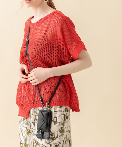 ensemble(皮革ブランド)（アンサンブル）の「斜めかけショルダーベルト付・ iPhoneケースポルテ3 【iPhone14 iPhone14Pro iPhone14plus iPhone13 iPhone13Pro iPhone13mini iPhone12 iPhone12Pro iPhone11 iPhone6/6s/7/8/SE2/SE3 対応】（スマホケース/カバー・レディース・ブラック/グレー/ライトグレー/ベージュ/カーキ/ブラウン/イエロー/ホワイト・A/B/C/E/F/D/H/I/G）」の11枚目の写真