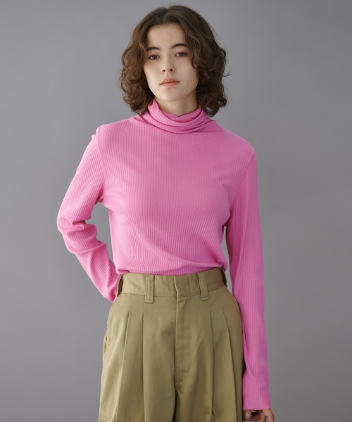 THE SHINZONE（ザ　シンゾーン）の「THE SHINZONE | HIGH NECK RIB WOMEN（Tシャツ/カットソー・レディース・ホワイト/ブラック/ピンク・FREE）」の14枚目の写真