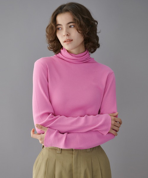 THE SHINZONE（ザ　シンゾーン）の「THE SHINZONE | HIGH NECK RIB WOMEN（Tシャツ/カットソー・レディース・ホワイト/ブラック/ピンク・FREE）」の15枚目の写真