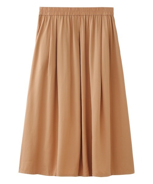 LA MARINE FRANCAISE（マリン フランセーズ）の「テンセルレーヨントラペーズスカート（スカート・レディース・ブラック/ベージュ/ネイビー・FREE）」の6枚目の写真