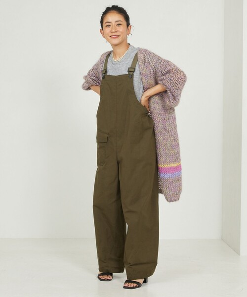 Freada（フリーダ）の「Freada/フリーダ ミリタリーサロペット（サロペット/オーバーオール・レディース・ブラック/オリーブ・S/M）」の3枚目の写真