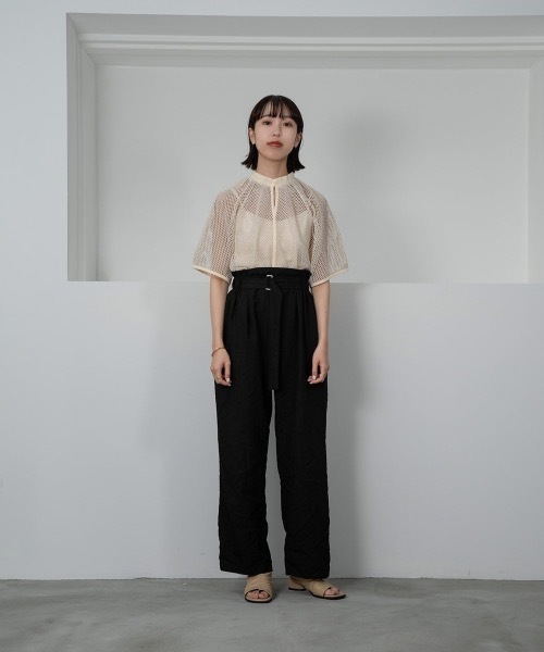 lawgy（ラウジー）の「2way mesh tops（Tシャツ/カットソー・レディース・アイボリー・FREE）」の4枚目の写真