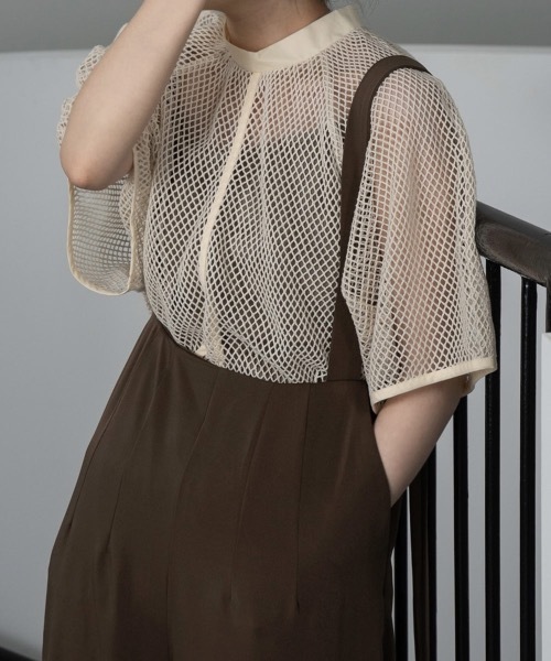 lawgy（ラウジー）の「2way mesh tops（Tシャツ/カットソー・レディース・アイボリー・FREE）」の2枚目の写真