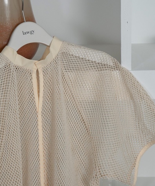 lawgy（ラウジー）の「2way mesh tops（Tシャツ/カットソー・レディース・アイボリー・FREE）」の5枚目の写真