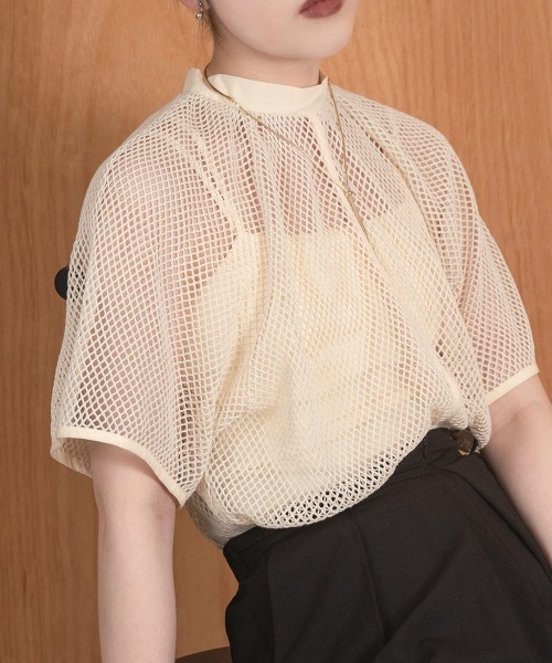 lawgy（ラウジー）の「2way mesh tops（Tシャツ/カットソー・レディース・アイボリー・FREE）」の16枚目の写真
