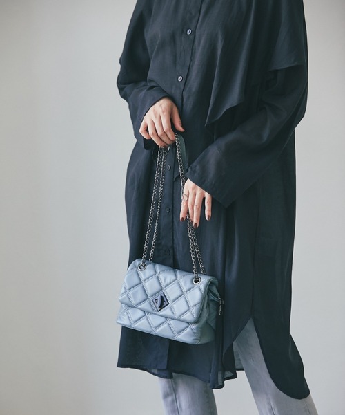 deux amour（ドゥーザムール）の「キルティングチェーンバッグ（ショルダーバッグ・レディース・ホワイト/ブラック/ベージュ/グレー・FRE/MEDIUM）」の14枚目の写真