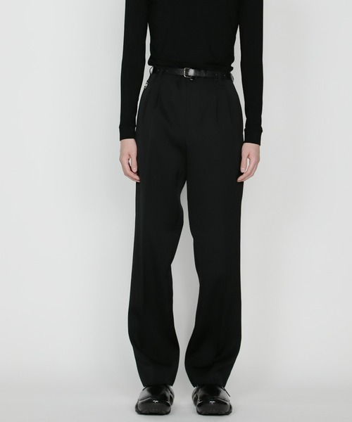th products（ティーエイチプロダクト）の「QUINN / Wide Tailored Pants（スラックス・メンズ・ブラック/グレー・1/2）」の5枚目の写真
