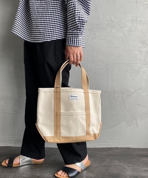 ORCIVAL（オーシバル）の「[ORCIVAL/オーシバル] キャンバストートバッグ（トートバッグ・レディース・サンドベージュ/ライトベージュ/テラコッタ/チャコールグレー/グリーン/ライトグレー/ブラウン/チャコール/ブルー/レッド/ベージュ/その他/グレー/イエロー/カーキ/モスグリーン/レッド系その他/グリーン系その他2/レッド系その他2/ブルー系その他3/ブルー系その他4/ミント/グレー系その他5・ONE SIZE）」の9枚目の写真