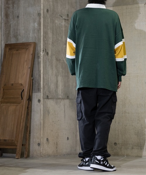 JOHN'S CLOSET(ジョンズクローゼット)の「【13】ビックシルエット ヘビーウェイト 切り替えラガーシャツ(ポロシャツ・メンズ・ブラック/ネイビー/グリーン・MEDIUM/LARGE)」の13枚目の写真