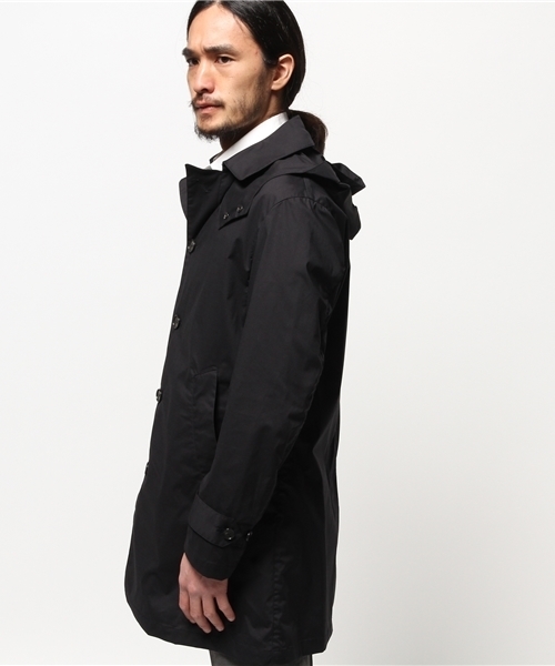 417 EDIFICE（フォーワンセブンエディフィス）の「◇WIND DEFENDER / ウィンドディフェンダー :  オフセットステンカラーコート（ステンカラーコート・メンズ・チャコールグレー/ベージュ/カーキ/ネイビー・SMALL/LARGE/MEDIUM/X-LARGE）」の6枚目の写真