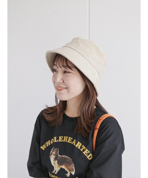 ehka sopo（エヘカソポ）の「コーデュロイバケットハット（ハット・レディース・ブラック/ベージュ/レッド・ﾌﾘ-）」の3枚目の写真