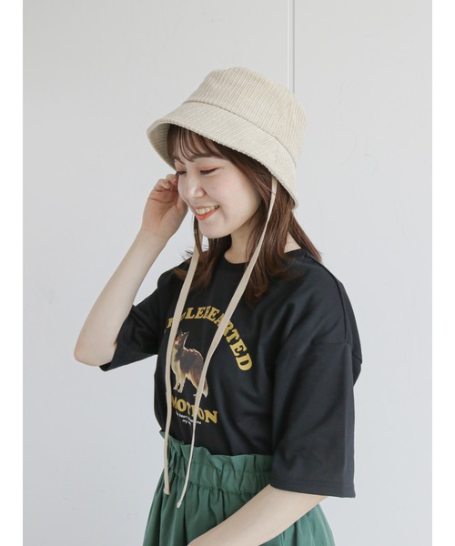 ehka sopo（エヘカソポ）の「コーデュロイバケットハット（ハット・レディース・ブラック/ベージュ/レッド・ﾌﾘ-）」の13枚目の写真