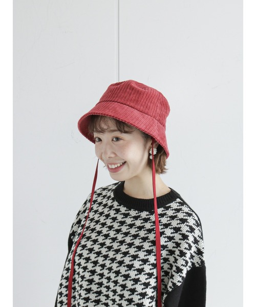 ehka sopo（エヘカソポ）の「コーデュロイバケットハット（ハット・レディース・ブラック/ベージュ/レッド・ﾌﾘ-）」の16枚目の写真
