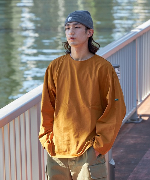 FIDELITY（フィデリティ）の「N/C BASQUE SHIRT WIDE / ワイドシルエット バスクシャツ ロンT（Tシャツ/カットソー・メンズ・オフホワイト/ネイビー/チャコール/ダークグリーン/マスタード・MEDIUM/SMALL/LARGE）」の5枚目の写真