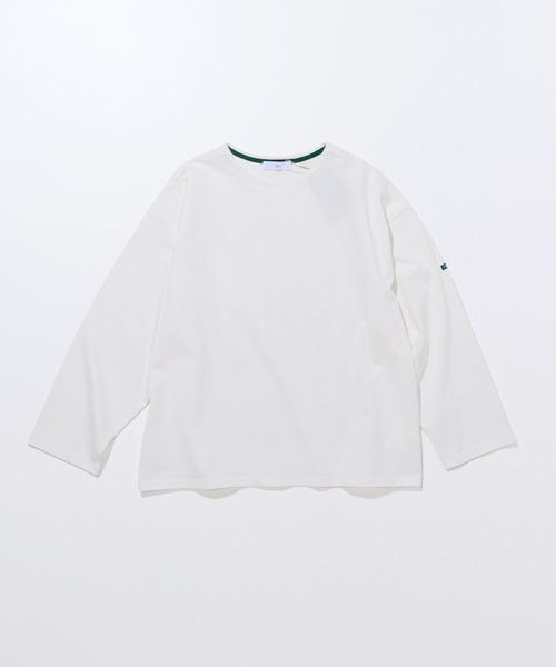 FIDELITY（フィデリティ）の「N/C BASQUE SHIRT WIDE / ワイドシルエット バスクシャツ ロンT（Tシャツ/カットソー・メンズ・オフホワイト/ネイビー/チャコール/ダークグリーン/マスタード・MEDIUM/SMALL/LARGE）」の9枚目の写真