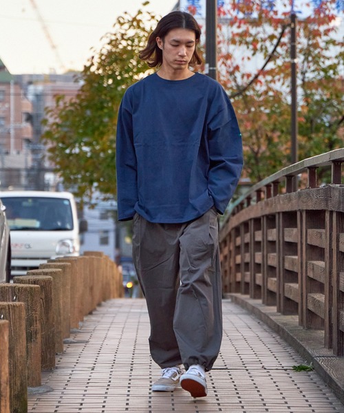 FIDELITY（フィデリティ）の「N/C BASQUE SHIRT WIDE / ワイドシルエット バスクシャツ ロンT（Tシャツ/カットソー・メンズ・オフホワイト/ネイビー/チャコール/ダークグリーン/マスタード・MEDIUM/SMALL/LARGE）」の17枚目の写真