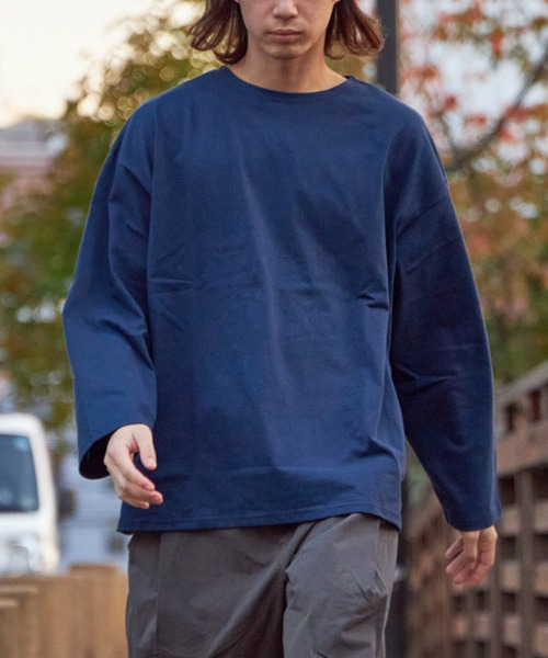FIDELITY（フィデリティ）の「N/C BASQUE SHIRT WIDE / ワイドシルエット バスクシャツ ロンT（Tシャツ/カットソー・メンズ・オフホワイト/ネイビー/チャコール/ダークグリーン/マスタード・MEDIUM/SMALL/LARGE）」の18枚目の写真