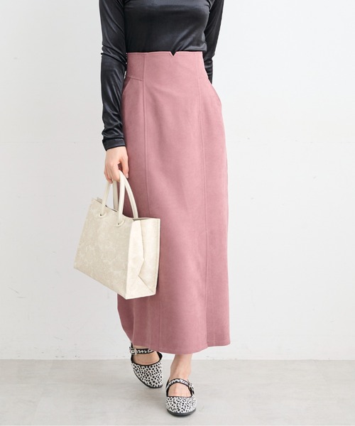 FREE'S MART（フリーズマート）の「【Sシリーズ対応】◆ハイウエストパネル切替ナロースカート（スカート・レディース・ブラウン系その他/ブラック/ピンク・X-SMALL/SMALL/MEDIUM）」の3枚目の写真