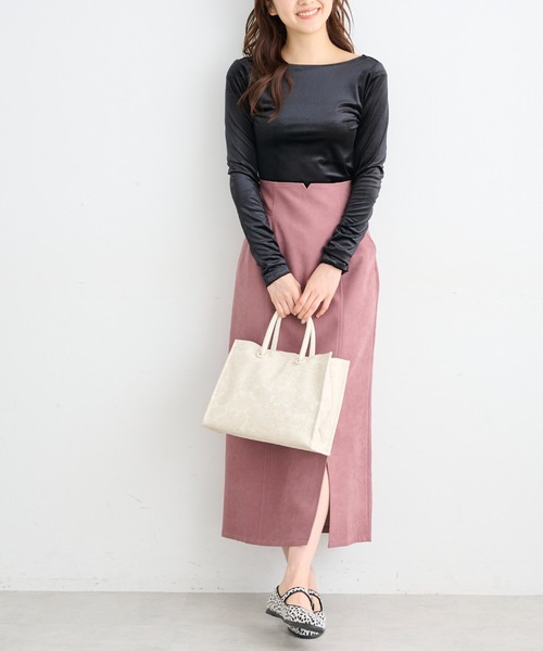 FREE'S MART（フリーズマート）の「【Sシリーズ対応】◆ハイウエストパネル切替ナロースカート（スカート・レディース・ブラウン系その他/ブラック/ピンク・X-SMALL/SMALL/MEDIUM）」の22枚目の写真