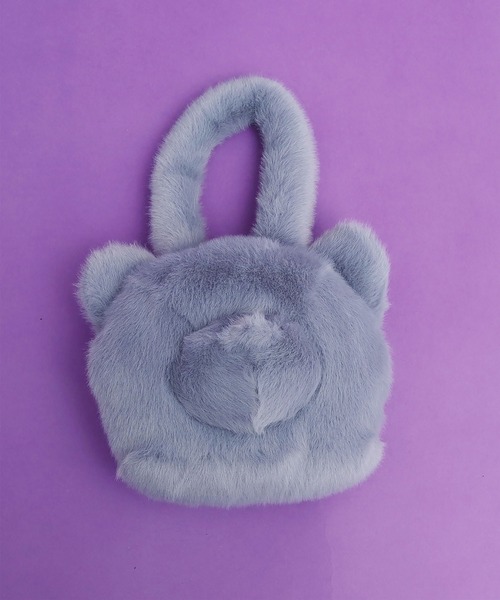 didizizi（ディディジジ）の「クマのお顔ハンドBG（ハンドバッグ・レディース・ダークブラウン/ベージュ/ブルー・FREE）」の5枚目の写真