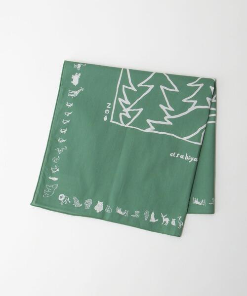 green label relaxing(グリーンレーベルリラクシング)の「<旭山動物園応援商品>アニマル プリント バンダナ(バンダナ/スカーフ・メンズ・ホワイト/その他1/その他2・FREE)」の3枚目の写真