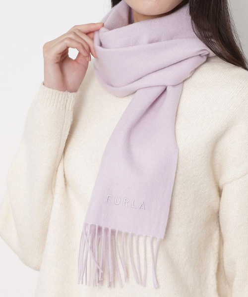 カシミヤ100％ マフラー 洗える 無地 30*180（マフラー）｜FURLA