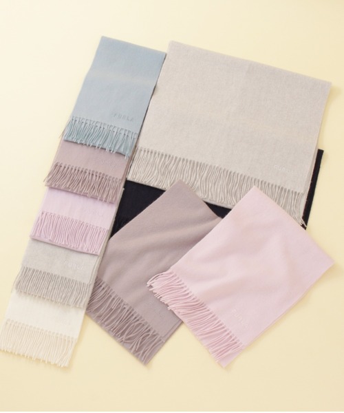 カシミヤ100％ マフラー 洗える 無地 30*180（マフラー）｜FURLA