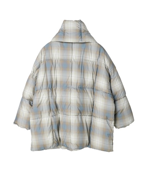 【美品タグ付き】 アメリカンホリック チェック ボア ダウンコート ジャケット AMERICAN HOLIC ジャケット ノーカラージャケット 軽ポカ