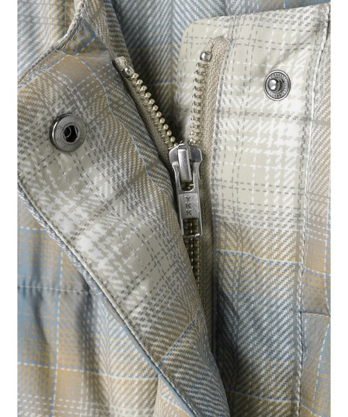 AMERICAN HOLIC（アメリカンホリック）の「あったかマフラー付き中綿コート（ダウンジャケット/コート・レディース・ライトグレー/ブラック/サックスブルー/チェック・M/L）」の13枚目の写真