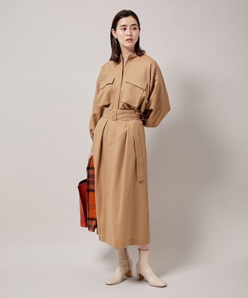 ROPE'（ロペ）の「【エディター三尋木奈保さんコラボ】セットアップスカート（スカート・レディース・チャコールグレー/ダークブラウン/ベージュ/キャメル・38/36）」の8枚目の写真