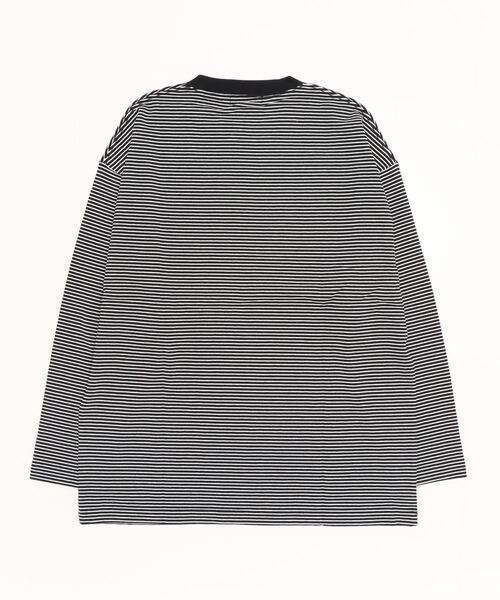 Beno（ビーノ）の「モノトーンボーダー アソート ルーズシルエット ロンTEE（Tシャツ/カットソー・メンズ・ブラック系その他/ブラック系その他3/ブラック系その他2・M/L）」の7枚目の写真