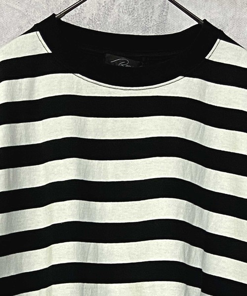 Beno（ビーノ）の「モノトーンボーダー アソート ルーズシルエット ロンTEE（Tシャツ/カットソー・メンズ・ブラック系その他/ブラック系その他3/ブラック系その他2・M/L）」の4枚目の写真