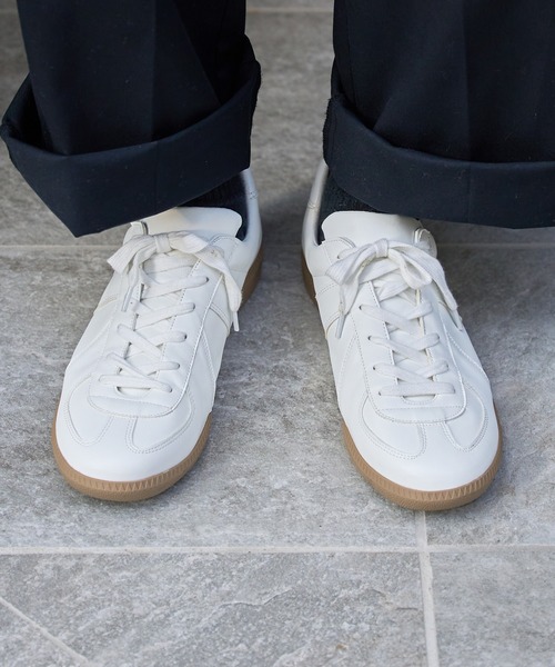 GERMAN TRAINER（ジャーマントレーナー）の「【SETUP7】REPRODUCT MILITALY GERMAN TRAINER ジャーマントレーナー（スニーカー・メンズ・ホワイト/ブラック/ホワイト系その他2/ホワイト系その他3/ブラック系その他2/グレー/ブラック系その他3・25cm/26cm/27cm/28cm）」の9枚目の写真