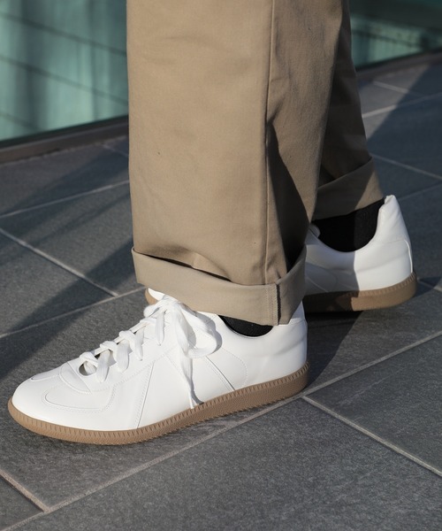 GERMAN TRAINER（ジャーマントレーナー）の「【SETUP7】REPRODUCT MILITALY GERMAN TRAINER ジャーマントレーナー（スニーカー・メンズ・ホワイト/ブラック/ホワイト系その他2/ホワイト系その他3/ブラック系その他2/グレー/ブラック系その他3・25cm/26cm/27cm/28cm）」の14枚目の写真